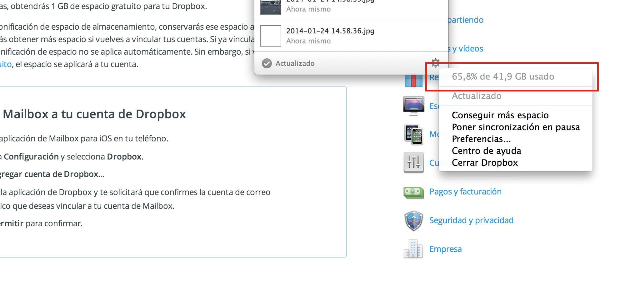 ¿Quieres 1Gb de espacio extra en Dropbox?