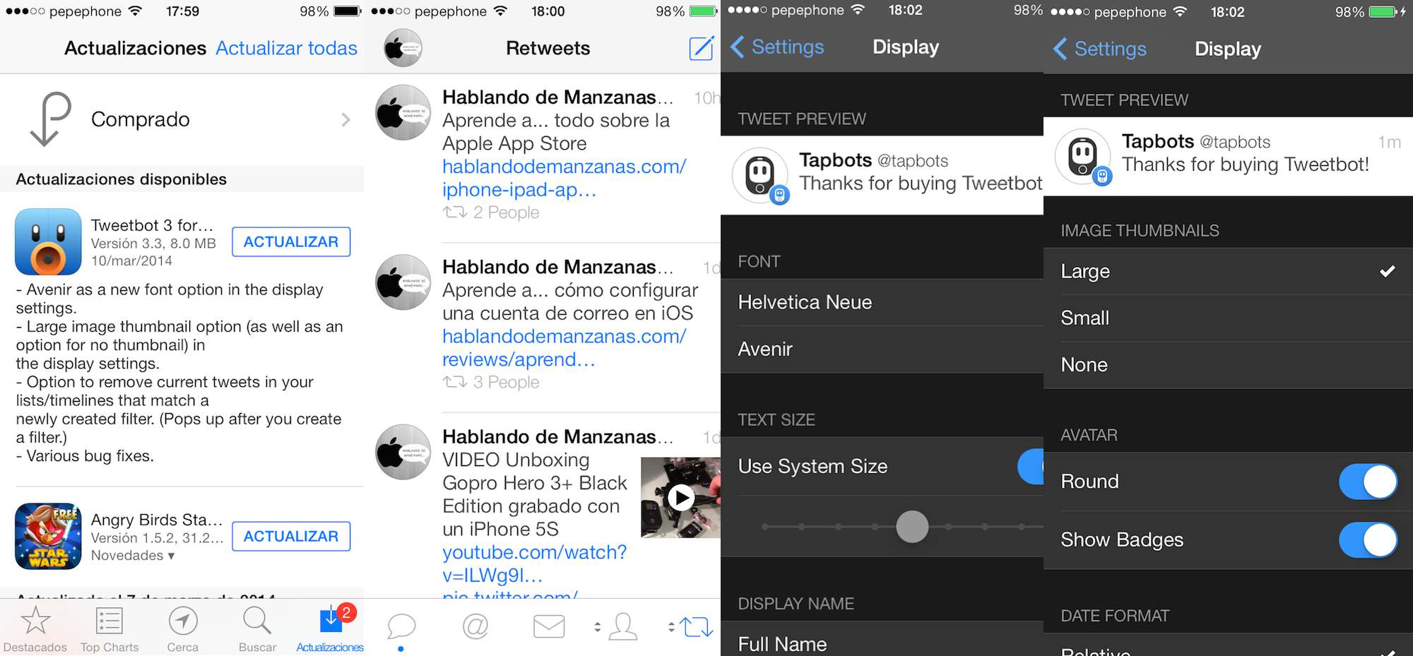 Se actualiza Tweetbot a la versión 3.3