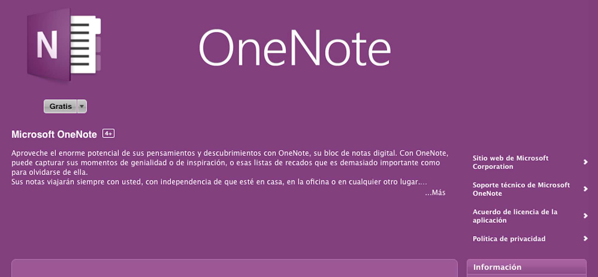 Toma notas de forma gratuita en Mac con OneNote de Microsoft