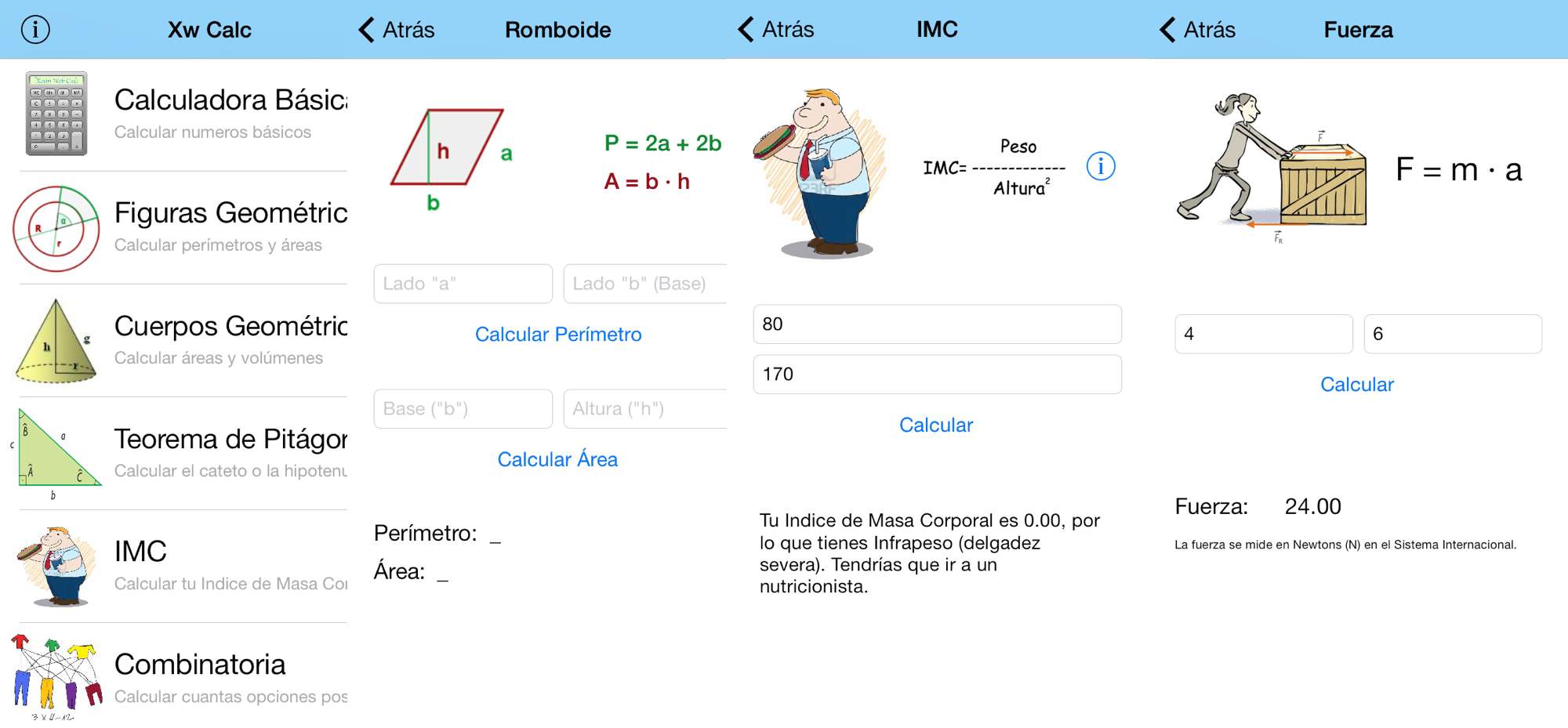 Xw Calc, una calculadora didáctica para iOS