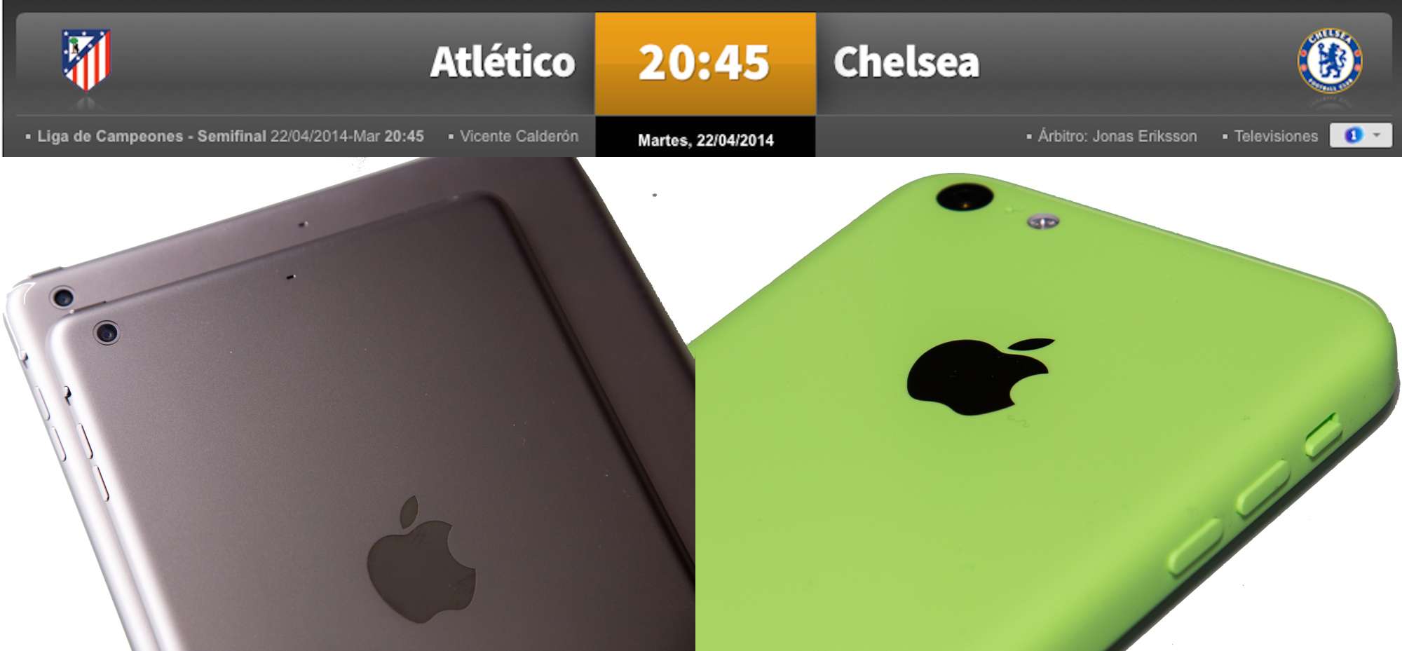 Sigue el Atlético de Madrid – Chelsea en directo en tu iPad o iPhone