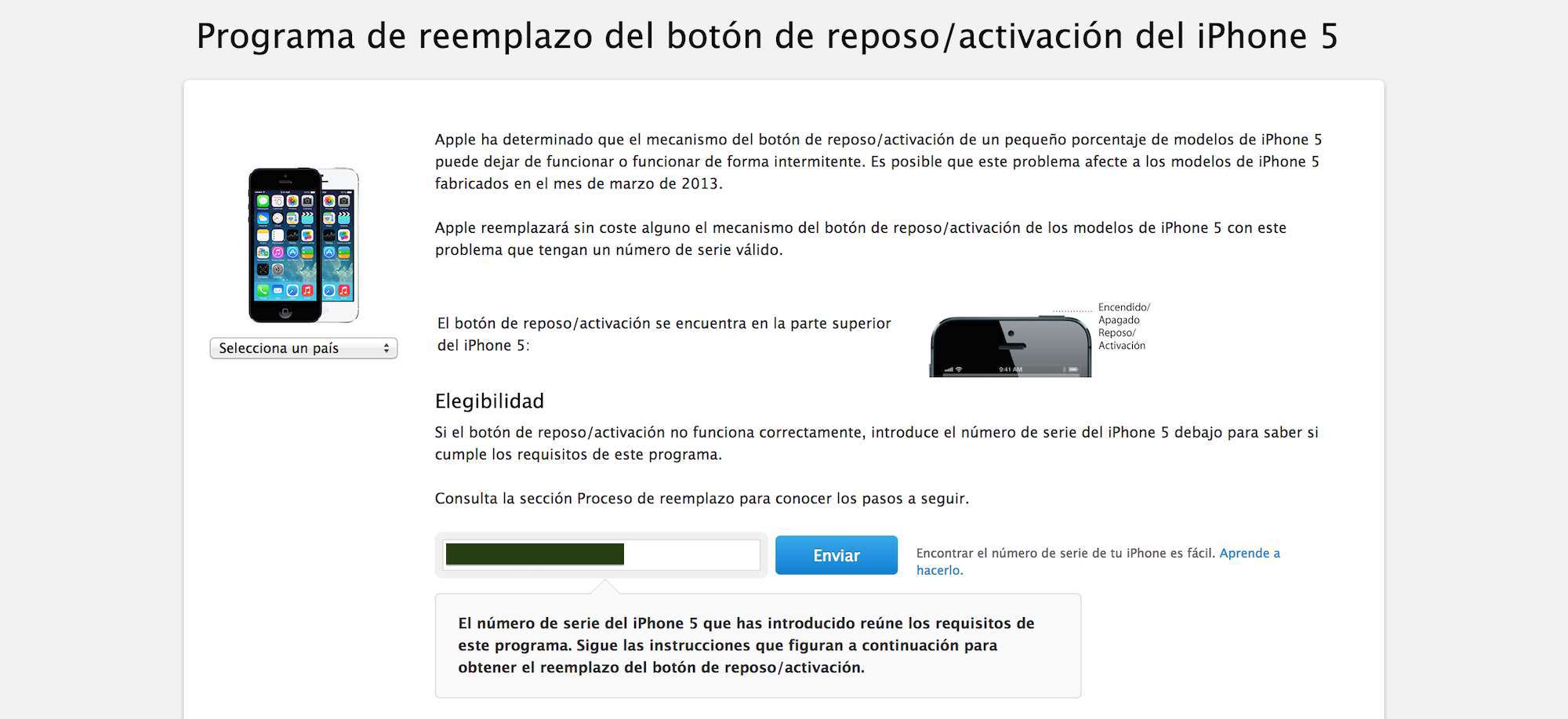 Apple lanza un programa de reemplazo para el botón de bloqueo del iPhone 5