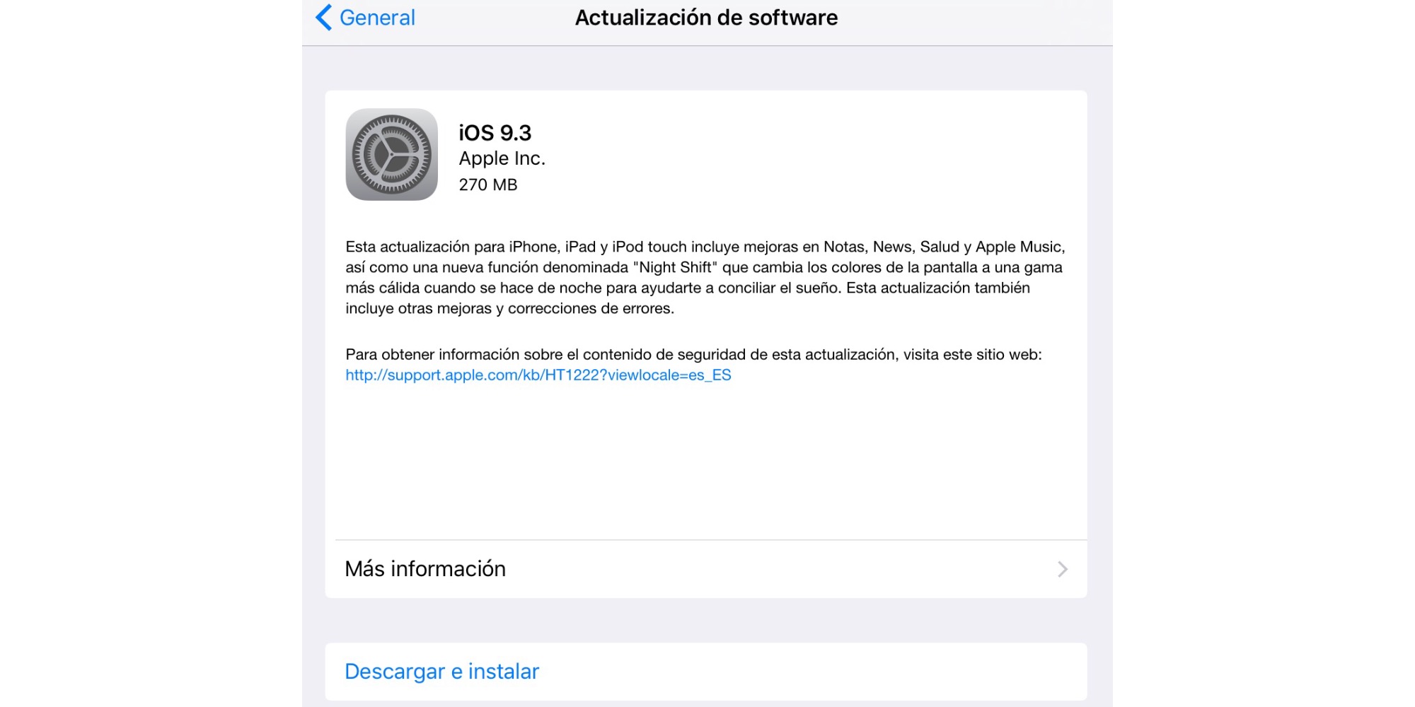 Apple presenta iOS 9.3 oficialmente
