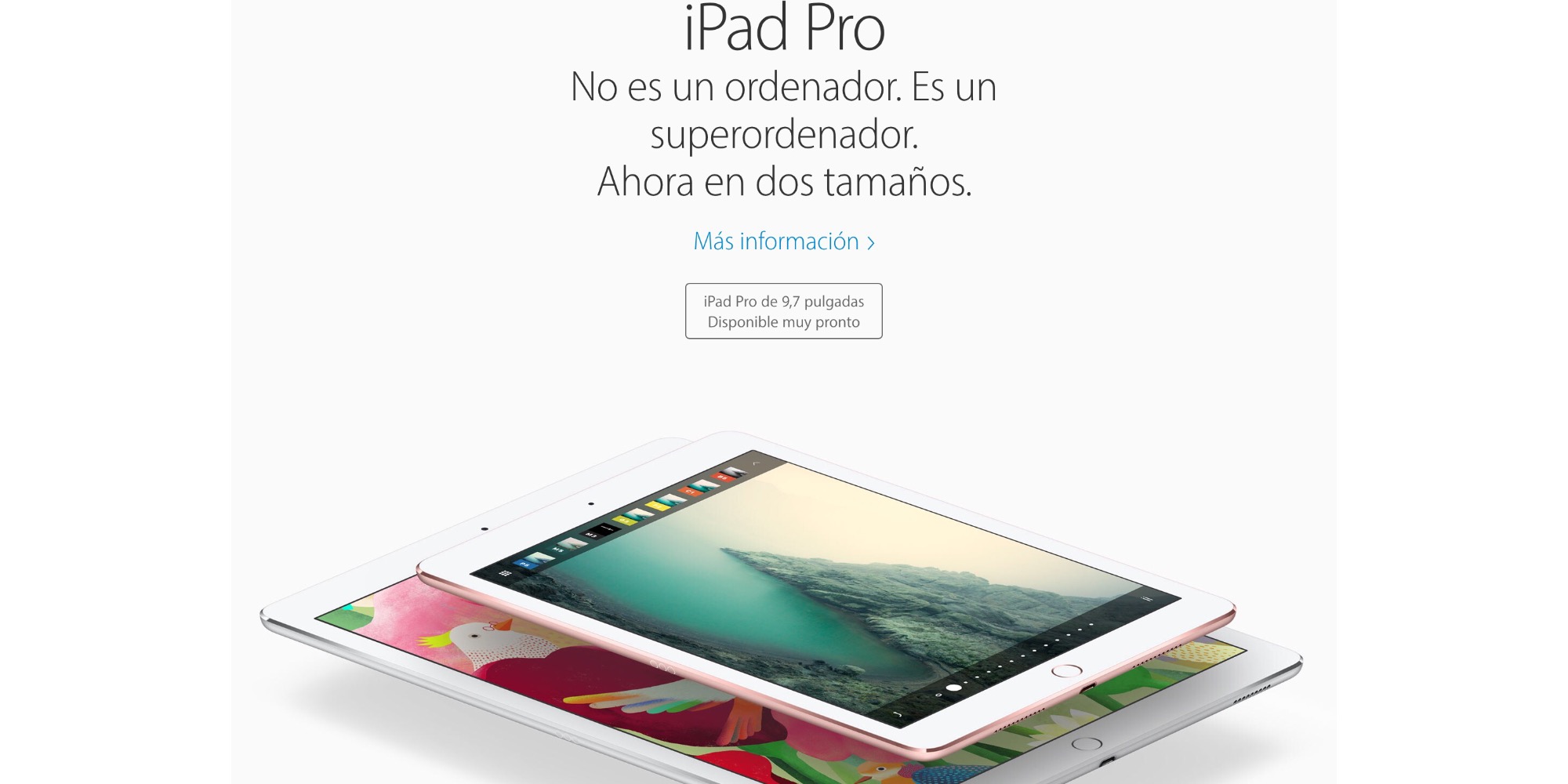 Apple presenta el nuevo iPad Pro de 9,7 pulgadas