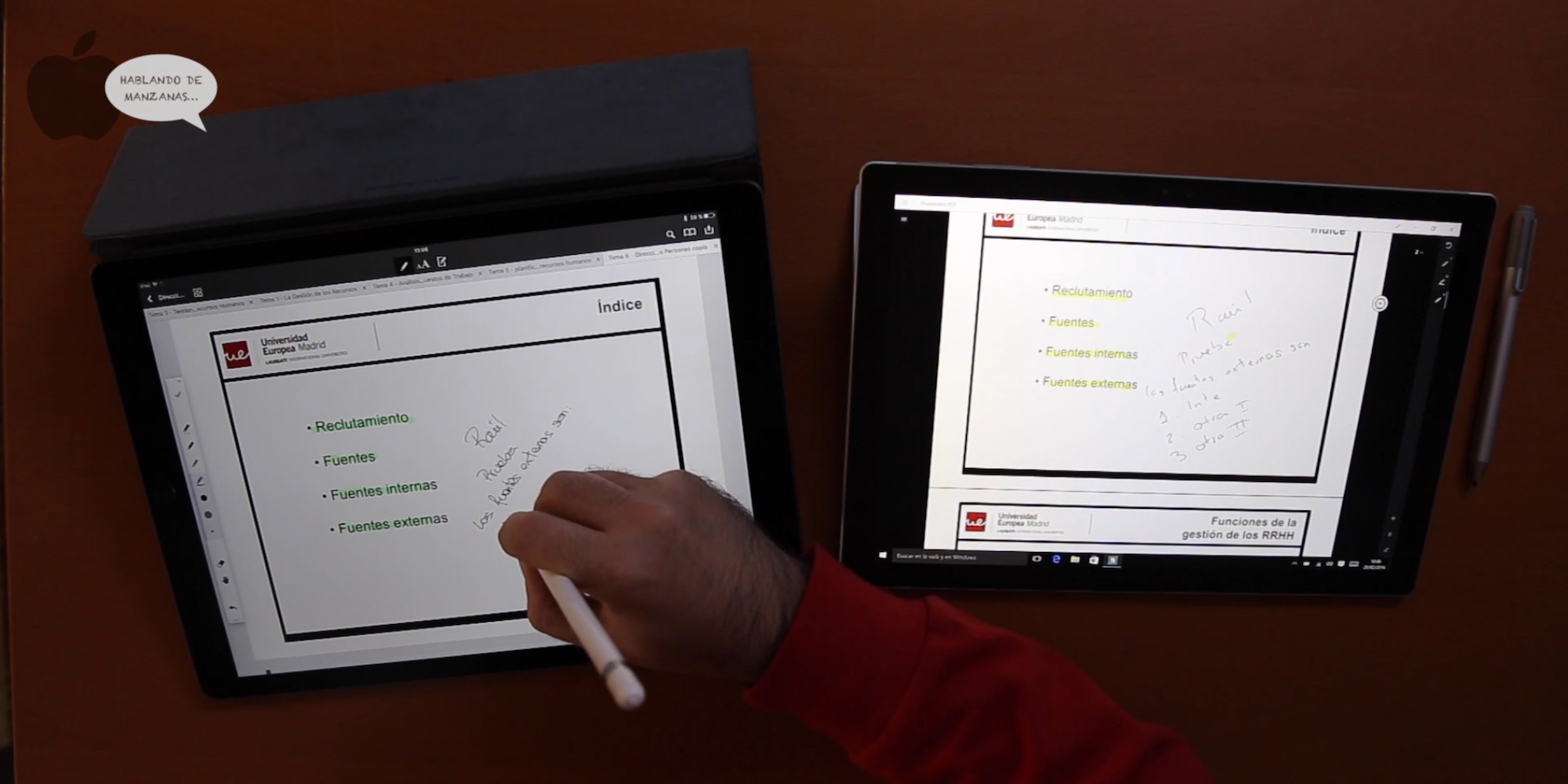 Comparativa Apple Pencil vs Microsoft Surface Pro 4 Stylus
