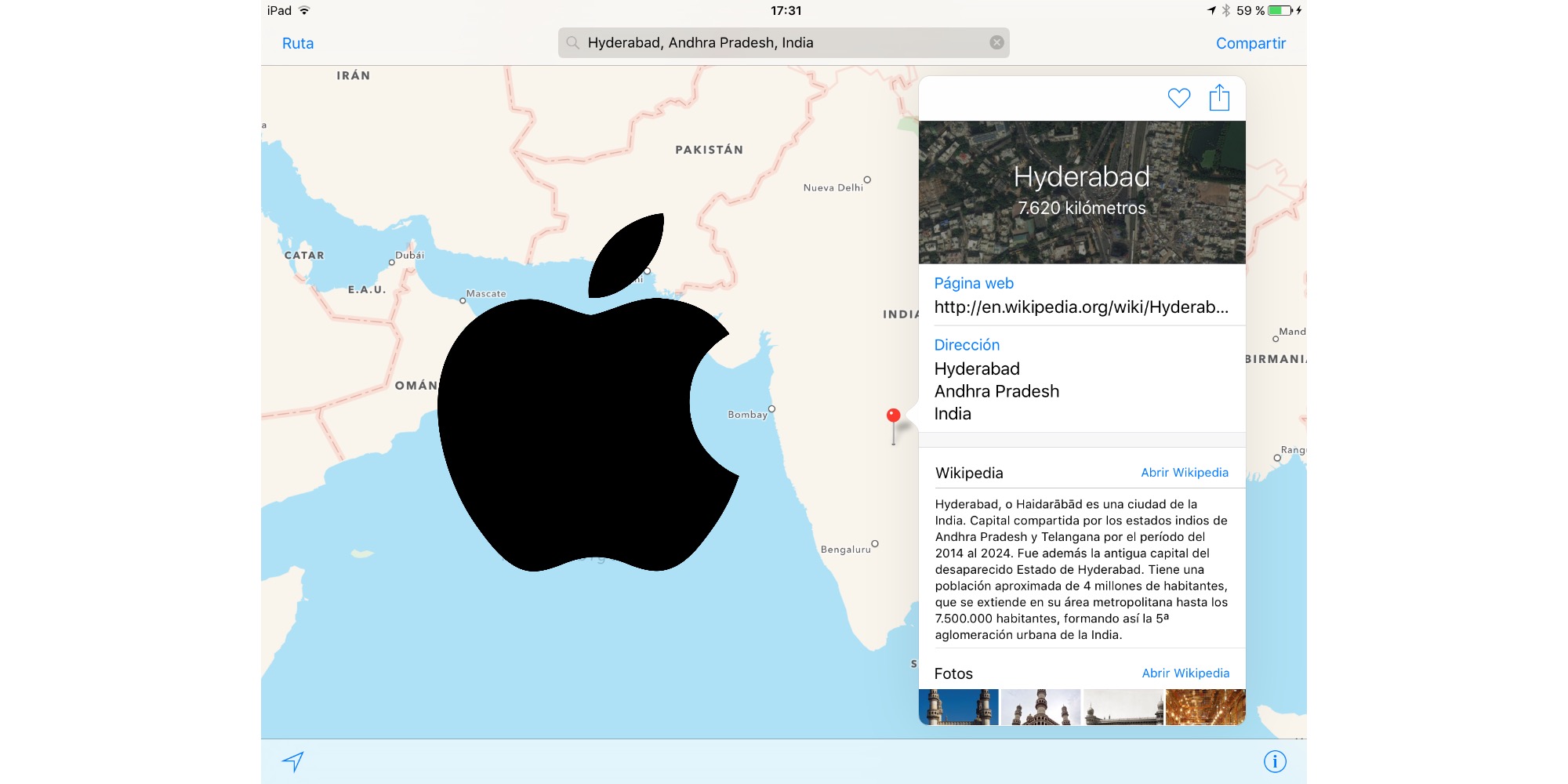 Apple se expande en India para mejorar la App Mapas