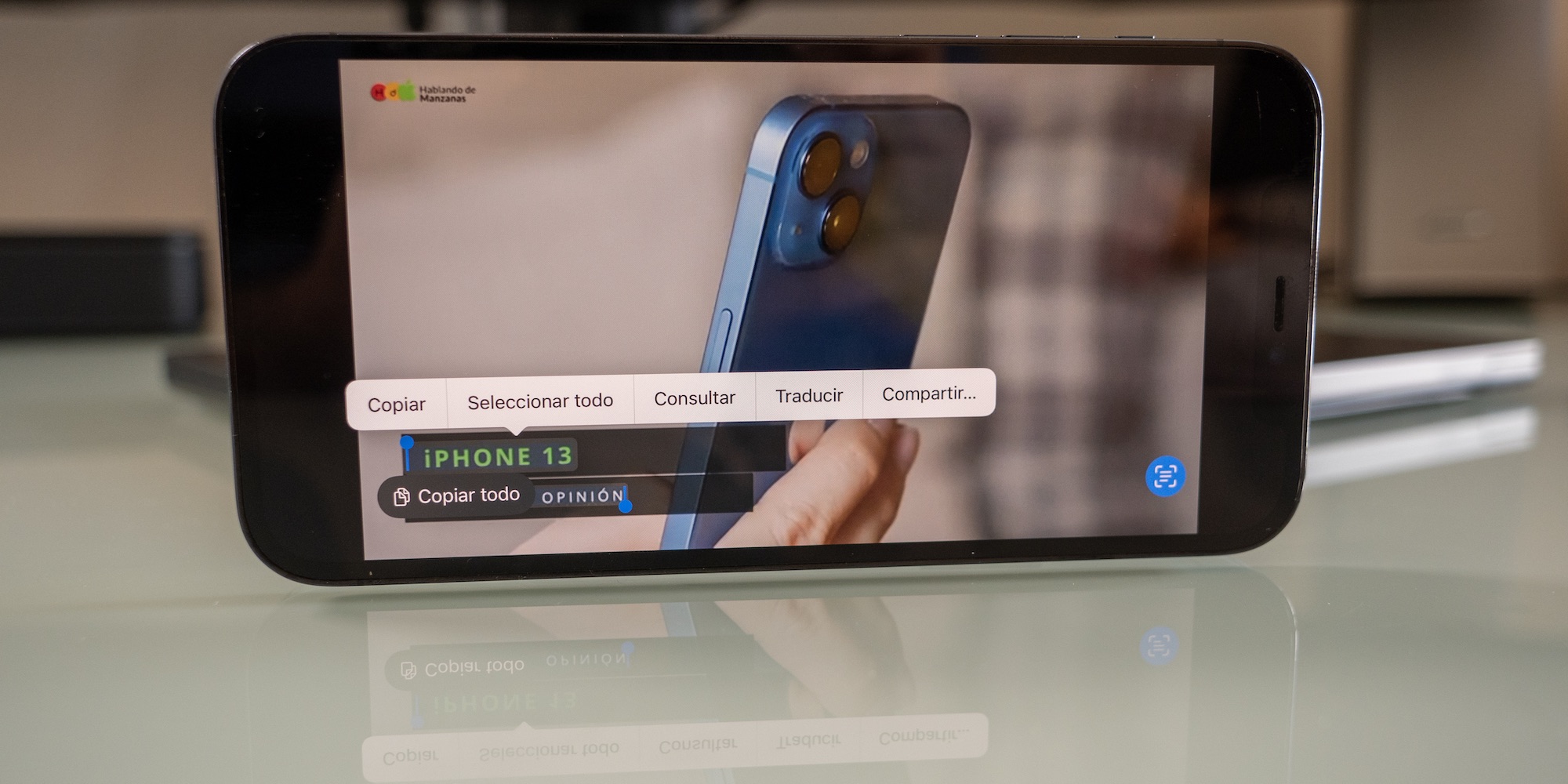 Cómo copiar texto de un video en iOS16