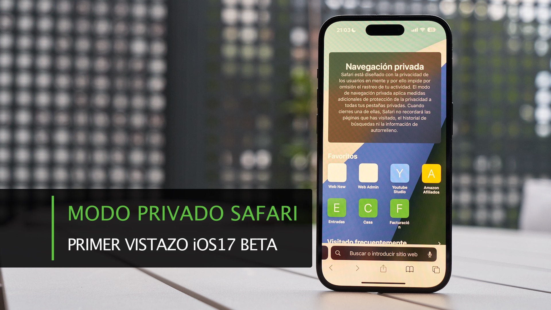 Cómo usar el modo privado / incógnito en el iPhone con Safari en iOS17